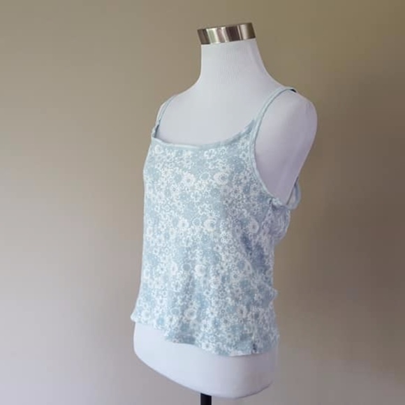 Blue Floral Cotton Cami Medium Old Navy Intimates - Picture 2 of 8